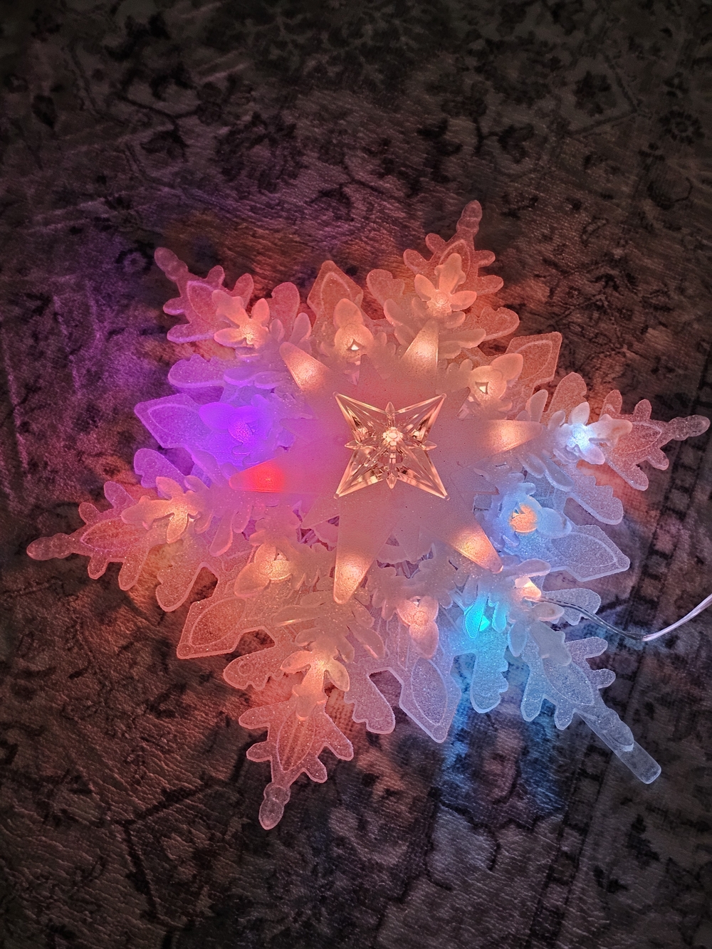 Snowflake Smart LED Lit Tree Topper with Remote - Picture 9 of 10